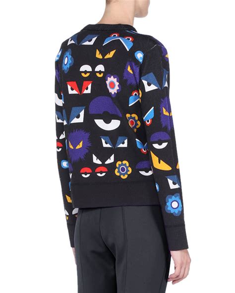 fendi monster inlay sweater|fendi hats for women.